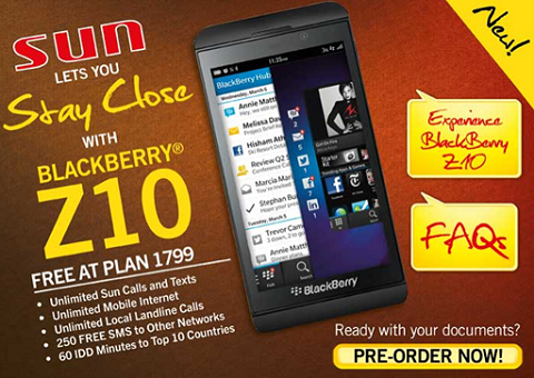 bb z10 sun cellular