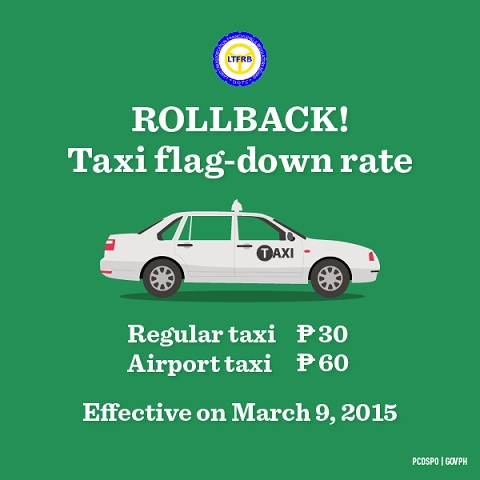 ltfrb taxi rollback 1 • LTFRB announces Php10 rollback in taxi flag-down rates