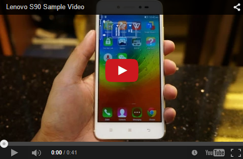 Lenovo S90 Sample Video