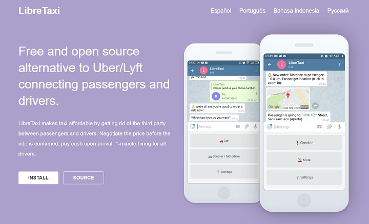 • LibreTaxi.org - an open-source ride-hailing service