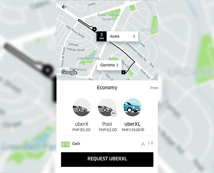 uberXL screenshot bg • UberXL service coming to Manila starting May 12