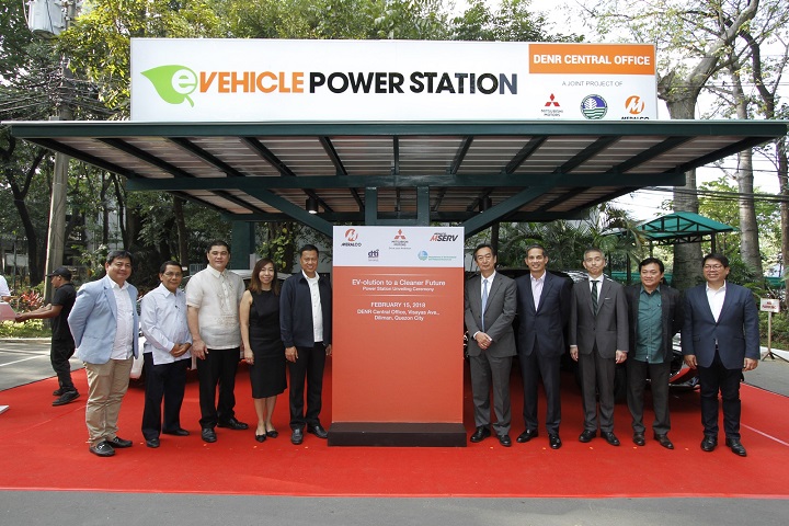 meralco mitsubishi • Mitsubishi Motors and Meralco open electric vehicle charging station at DENR Central Office