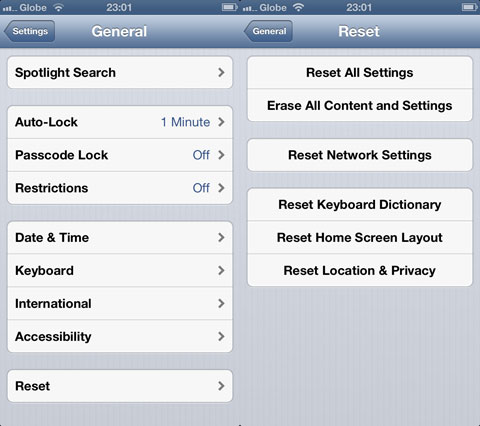 Globe Reset Network Settings • How To Fix No Service On Your Globe Iphone 5