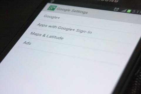 google settings
