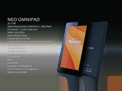 Neo OmniPad: dual-SIM 3G, Jellybean for Php7k