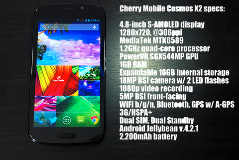 Cosmos X2 specs