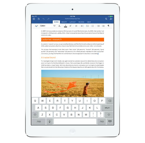 office for ipad_word