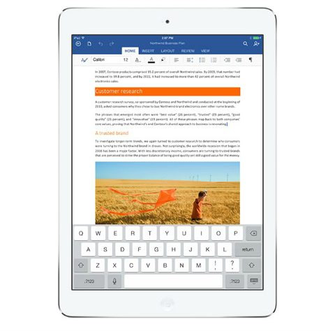 office for ipad_word