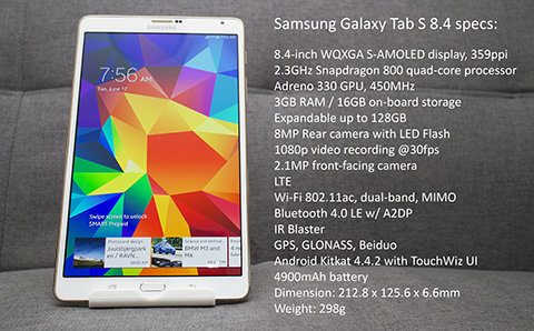 Samsung Galaxy Tab S 8.4 specs