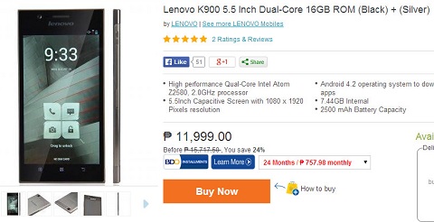 lenovo k900_lazada
