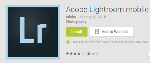 Adobe Lightroom Mobile for Android