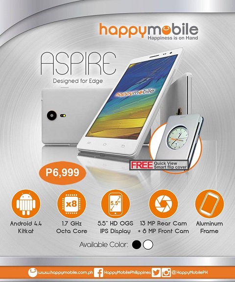 Happy Mobile Aspire 1 • Happy Mobile Aspire: Octa-Core, 2Gb Ram Under Php7K