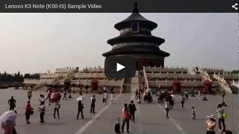 lenovo k3 note sample video
