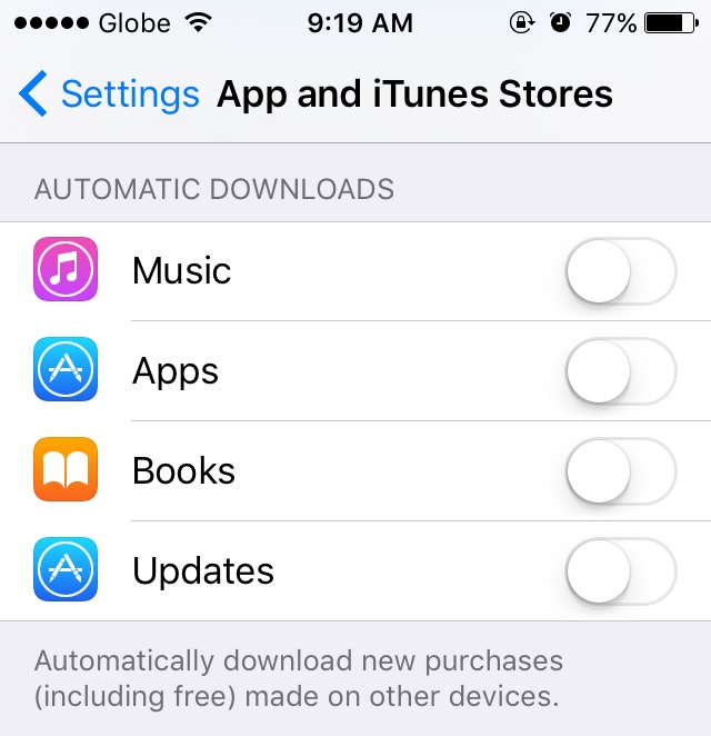 ios 9 automatic download