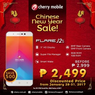 Cherry Mobile Flare J2s gets discounted price for Chinese New Year