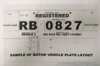 LTO releases specifications for temporary license plates