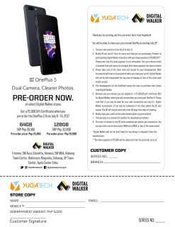 YugaTech x Digital Walker OnePlus5 Pre-Order Promo