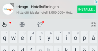 Ads are showing on some HTC Qwerty keyboards