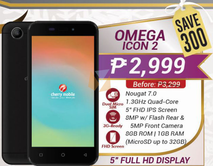 Cherry Mobile Omega Icon Two • Christmas Gift Guide 2017: Best Smartphones For Php5K