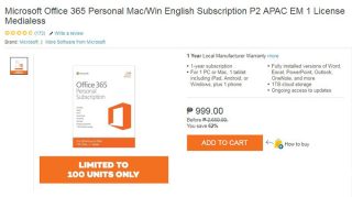 MS Office 365 Personal available at Lazada for Php1K
