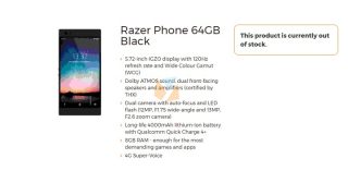 Razer's Phone leaked by UK retailer
