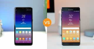 Specs Comparison: Samsung Galaxy A8 (2018) vs Note FE