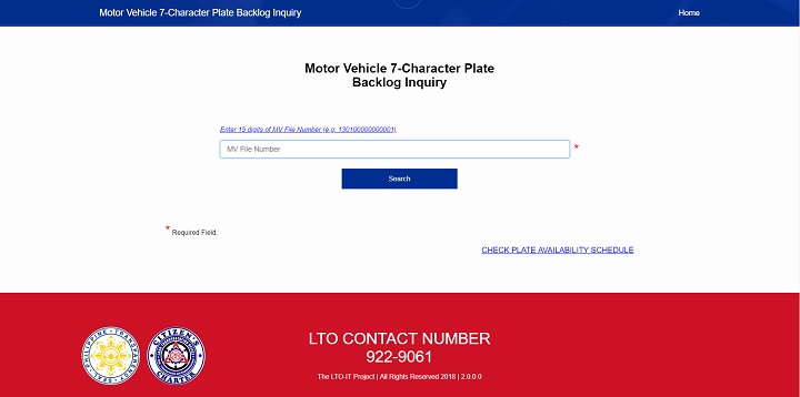 LTO plate checker • LTO vehicle plate availability checker now online