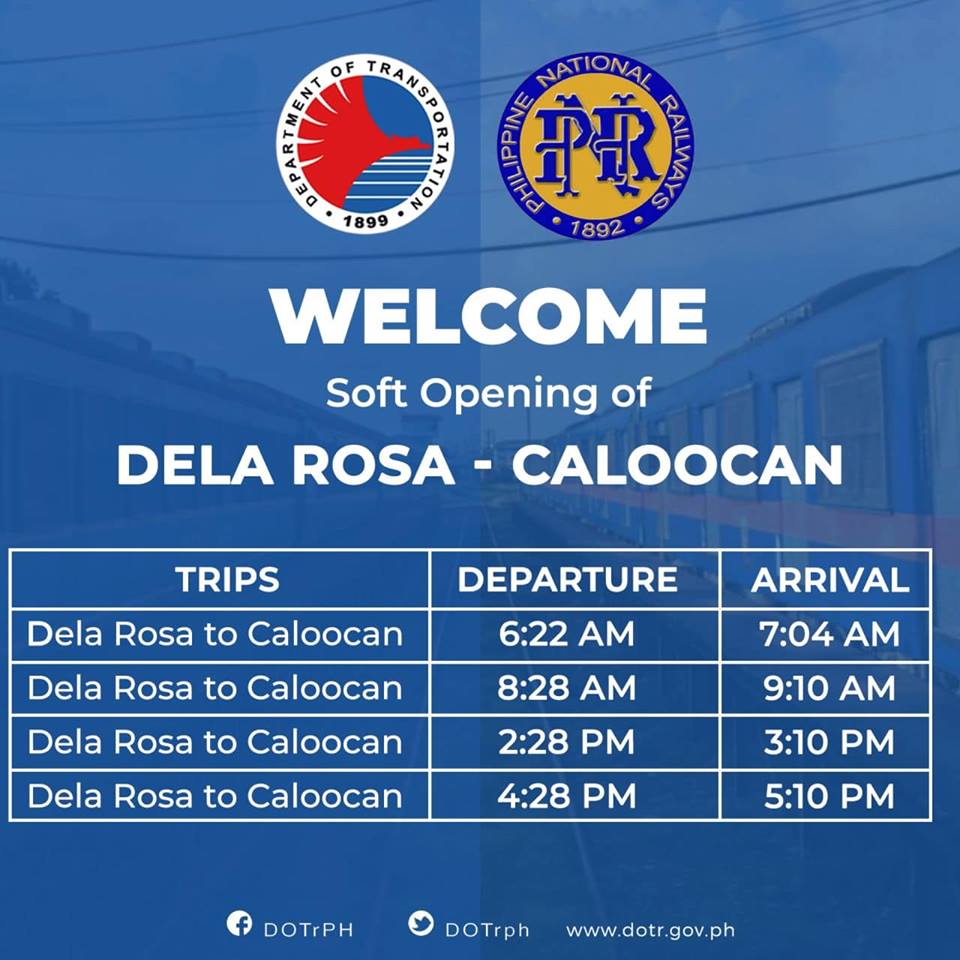 caloocan delarosa pnr 2 • DoTr re-opens PNR Caloocan-Dela Rosa, Makati line