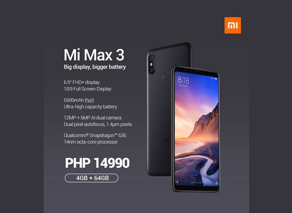 Xiaomi Mi Max 3 Ph • Xiaomi Mi Max 3 Coming To The Philippines, Priced