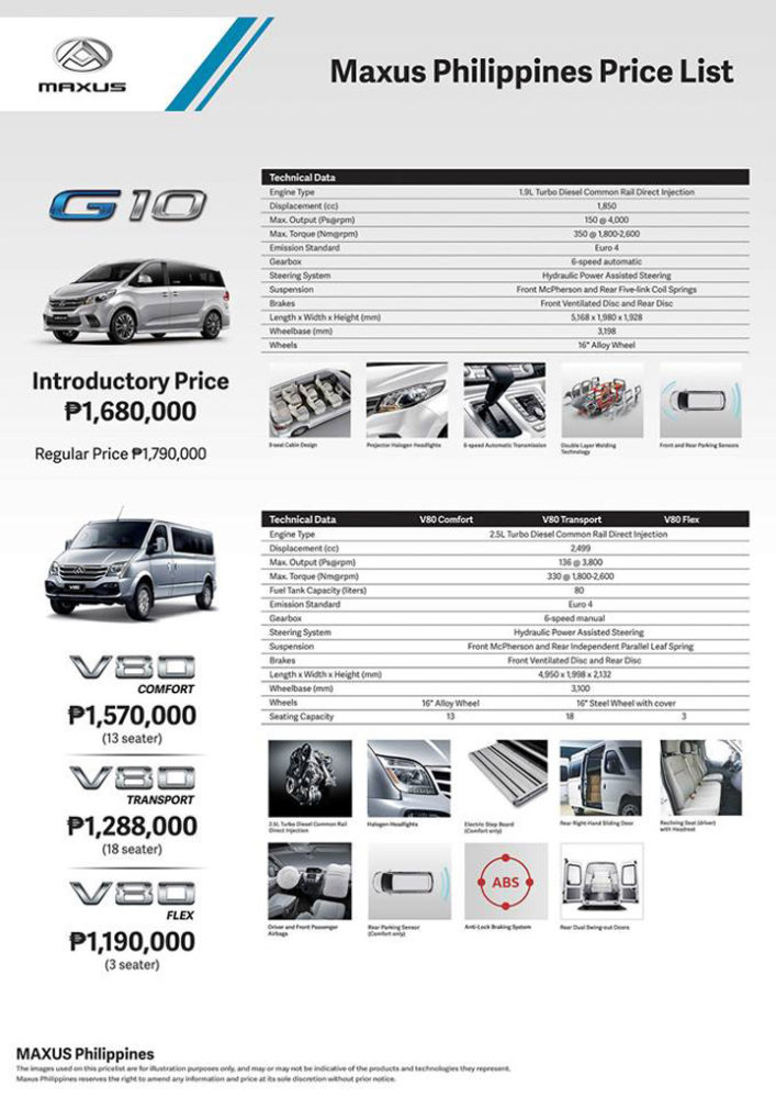 Maxus G10 V80 Philippines 1 • Maxus Car Brand Arrives In The Philippines, Launches G10, V80 Vans