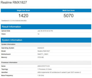 Realme 3i Geekbench result shows key specs ahead of launch