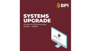 BPI scheduled maintenance on October 19, 2019
