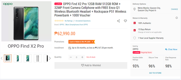 Find X2 Pro Lazada • Oppo Find X2 Pro Full Specs Listed Online, Priced In The Philippines