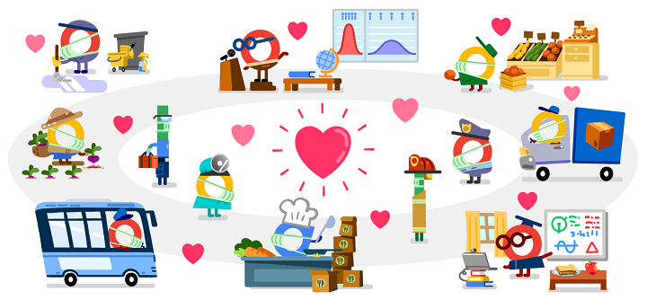 Google Doodle • Google Releases A Series Of Doodle To Salute Frontliners
