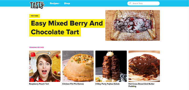 Tasty • Cooking Tutorial Websites For Beginners