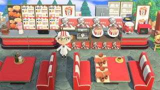 KFC has an island on Animal Crossing, complete with a mini restaurant