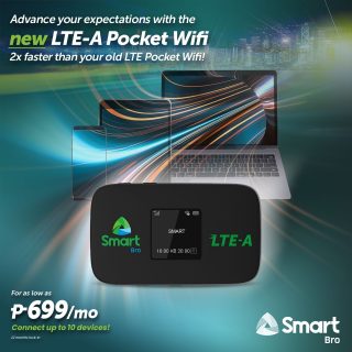 Smart offers LTE-A Pocket WiFi Plans starting at PHP 699/mo