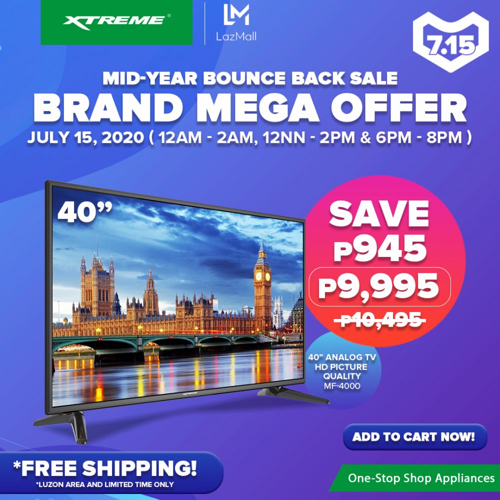 Tv 1 • Xtreme Appliances Joins Lazada Mid-Year Bounce Back Sale