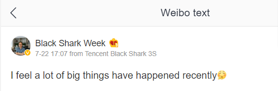 Weibo Ceo • Black Shark 3S To Launch On July 31