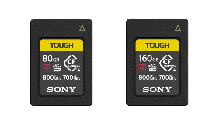 Sony launches 80GB,160GB CFexpress Type A memory cards