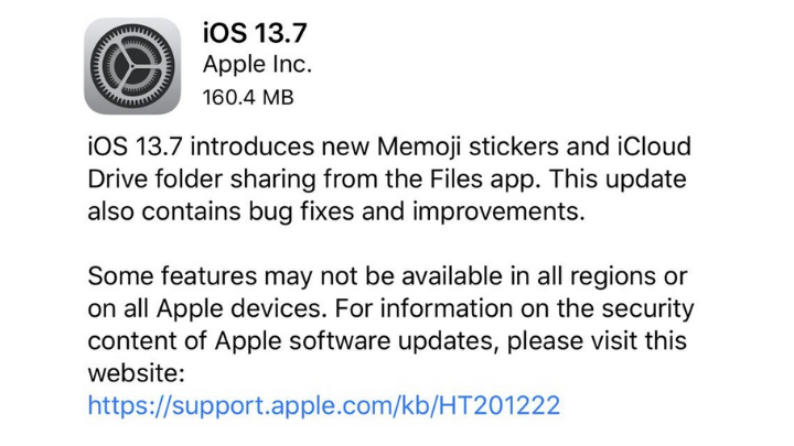 • Ios 13.7 • Apple Outs Ios 13.7 Update With Covid-19 Exposure Notification