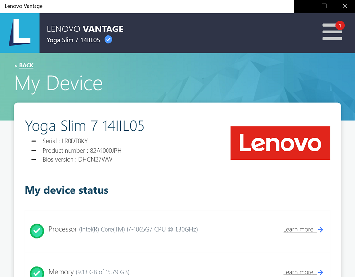Lenovo Yoga Slim 7 Lenovo Vantage • Lenovo Yoga Slim 7 (14Iil05) Review