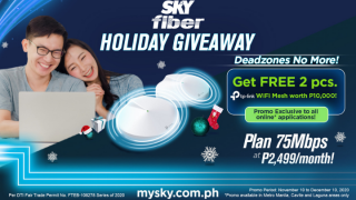 SKY Fiber Plan 75Mbps now offers free WiFi mesh to subscribers