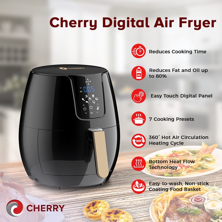 Cherry Digital Air Fryer • Cherry Home Announces Digital Air Fryer, Clothes Dryer With Ionizer, Priced