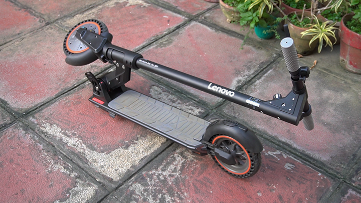 Lenovo M2 Electric Scooter Folded • Lenovo M2 Electric Scooter Review: Better than Xiaomi?