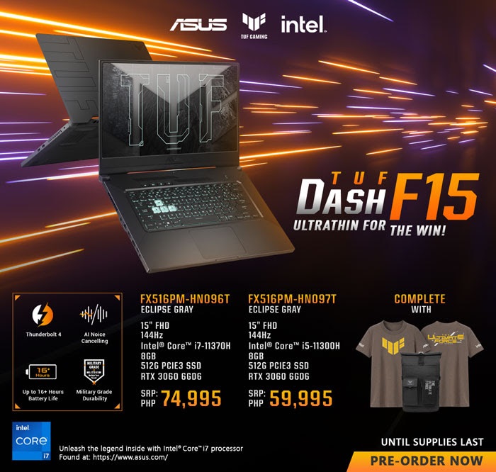 New Asus Tuf Dash F15 Pre Order • Asus Tuf Dash F15 W/ Rtx 3060 Now Available For Pre-Order In Ph
