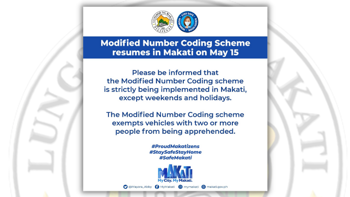 Makati Modified Number Coding Scheme • Makati implements Modified Number Coding scheme in GCQ