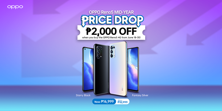 Oppo Reno5 Price Drop • Oppo Reno5 4G Gets A Price Drop Till June 30