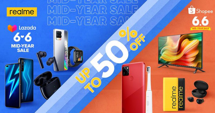 Realme Mid Year Sale 1 • Realme Joins Lazada, Shopee 6.6 Mid-Year Sale