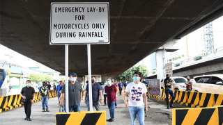 MMDA unveils motorcycle emergency lay-by for use during rainfall